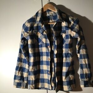 Plaid button cover up